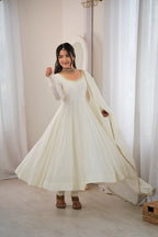 Off whiteTrendy Anarkali Suit Set