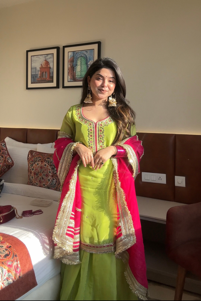 Saumya Neon Sharara Suit Set