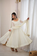 Off whiteTrendy Anarkali Suit Set