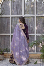 Minisa Designer Embroidered Zari Sequins Work Gown