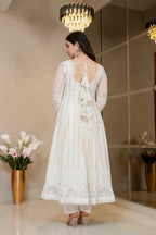 Premium Ivory Anarkali with Royal Finish Elegance Anarkali Suit Set