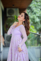Pridha Purple Anarkali Suit Set