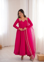 Premium Pink Anarkali Suit Set