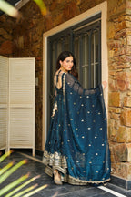 Azira Rama And Maroon Color Premium Anarkali Suit Set [Sleeves Fabric Attached]