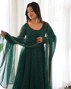 Premium Quality Silk Gown Anarkali Suit Set