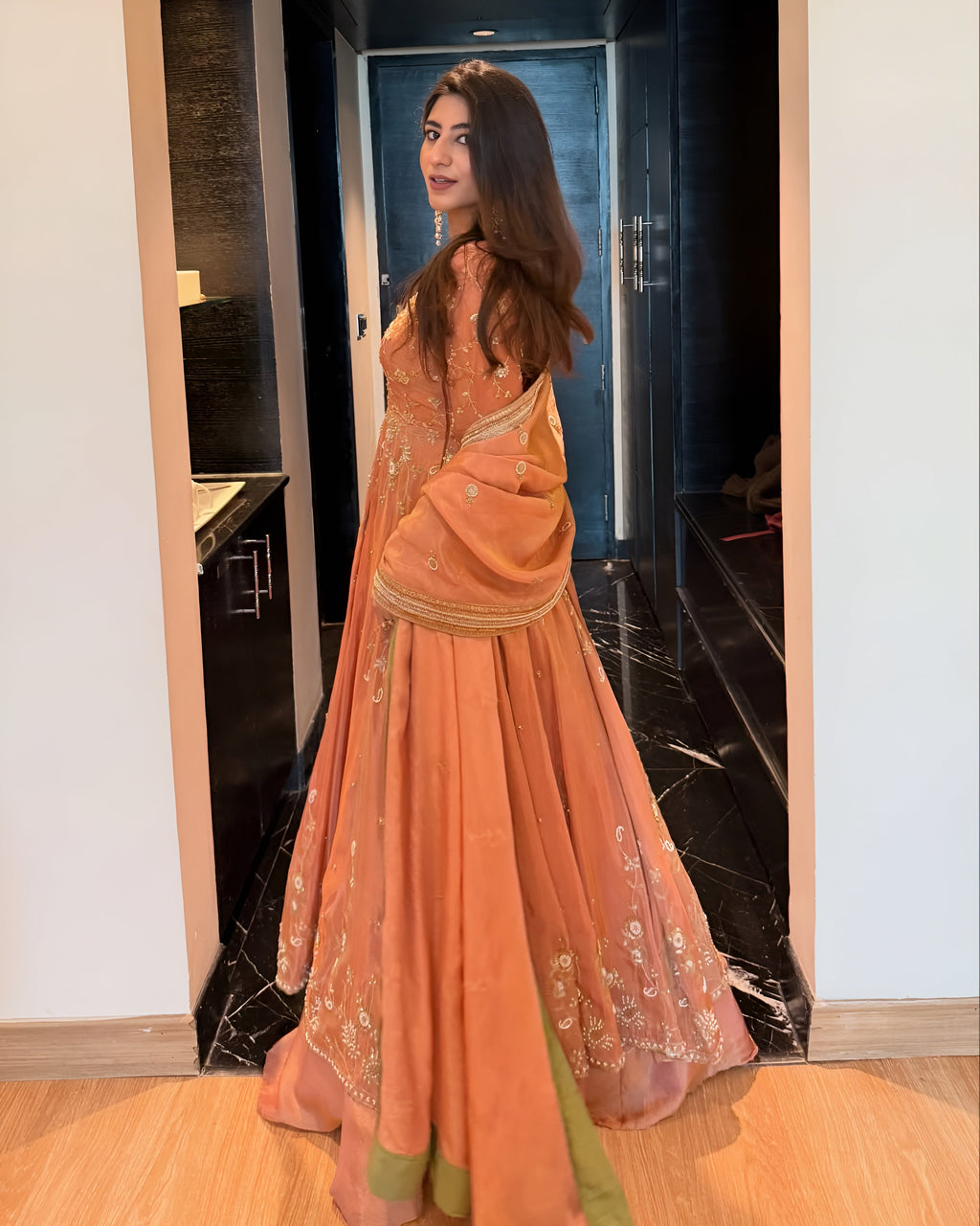 Star Georgette  Slik Anarkali Suit With Skirt
