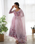 Premium Quality Silk Gown Anarkali Suit Set