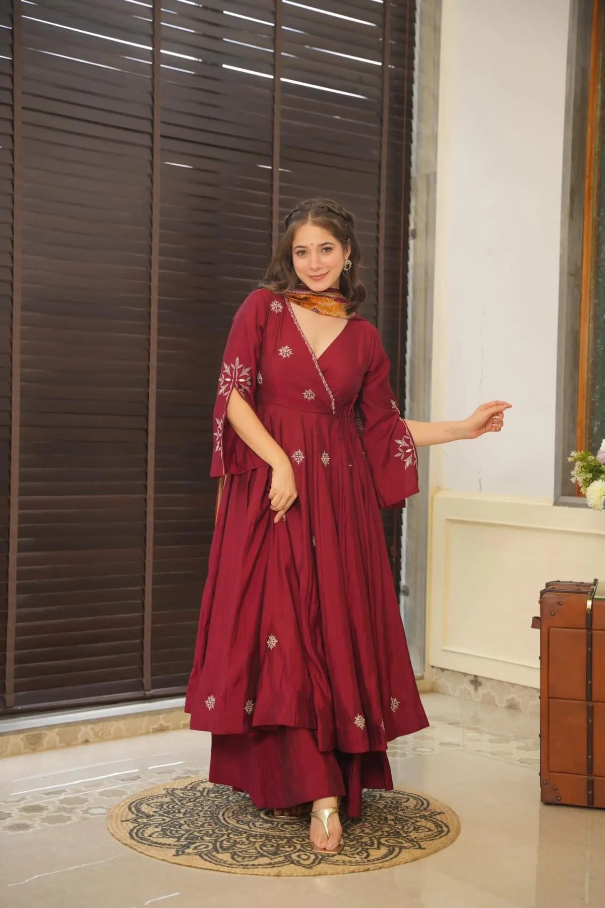 Devine Pure Rangoli Silk Anarkali Suit Set