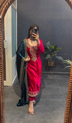 PREMIUM DESIGNER VELVET SUIT SET-RAJWADI