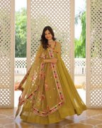 Pista Colour Anarkali suit set