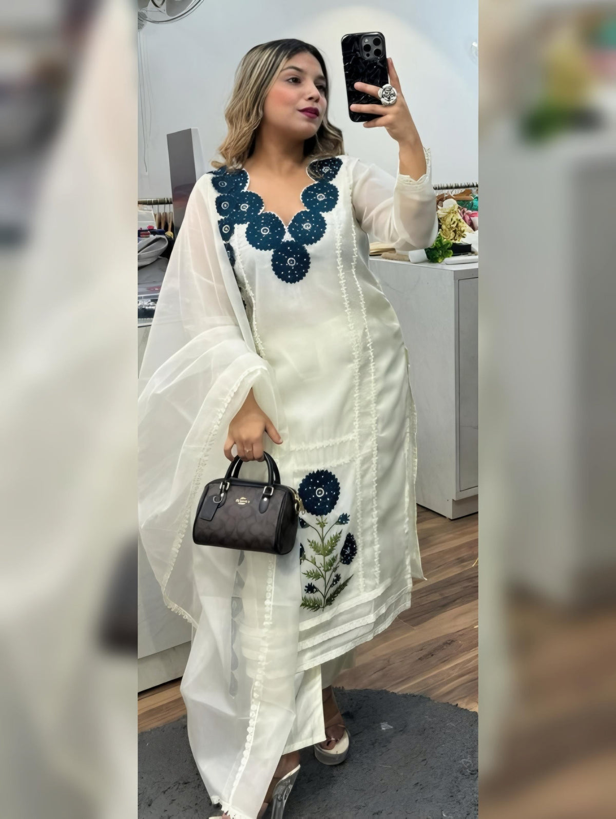 Kurti Pant and Dupatta Set