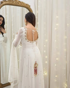 Hannah Traditional White Anarkali Suit 🤍