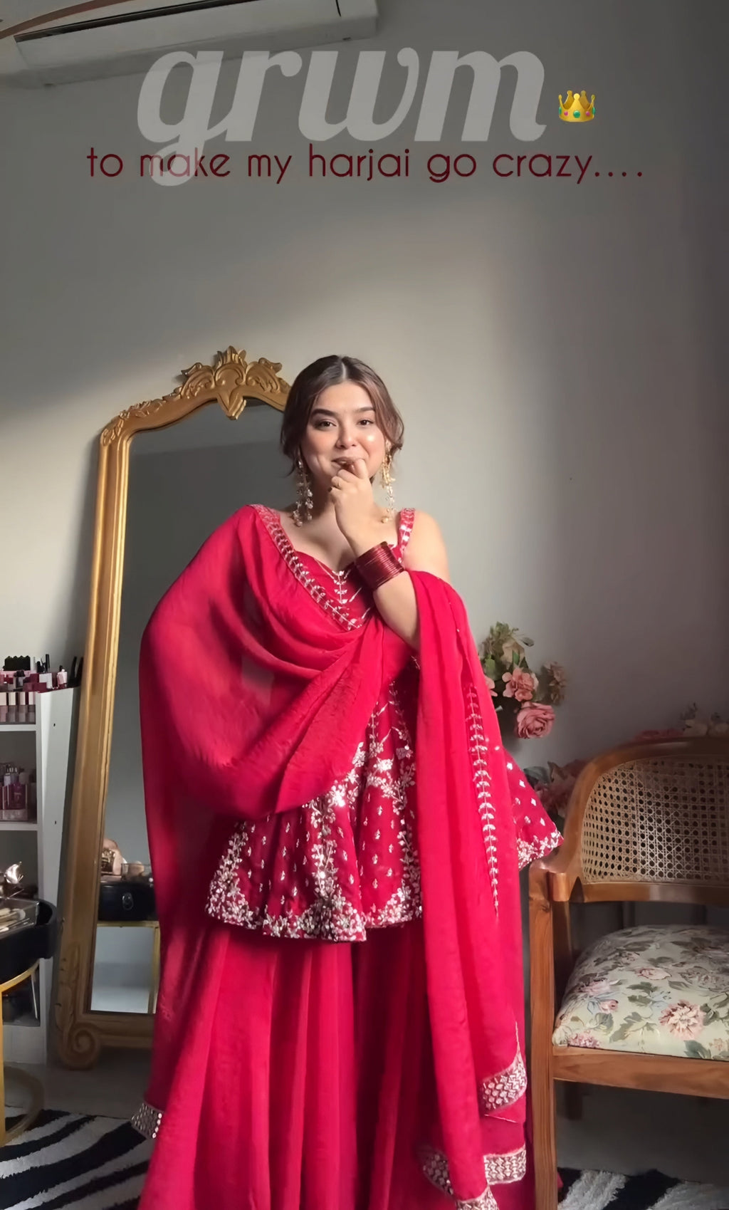 Neha s Pink Slit Sharara Suit Set
