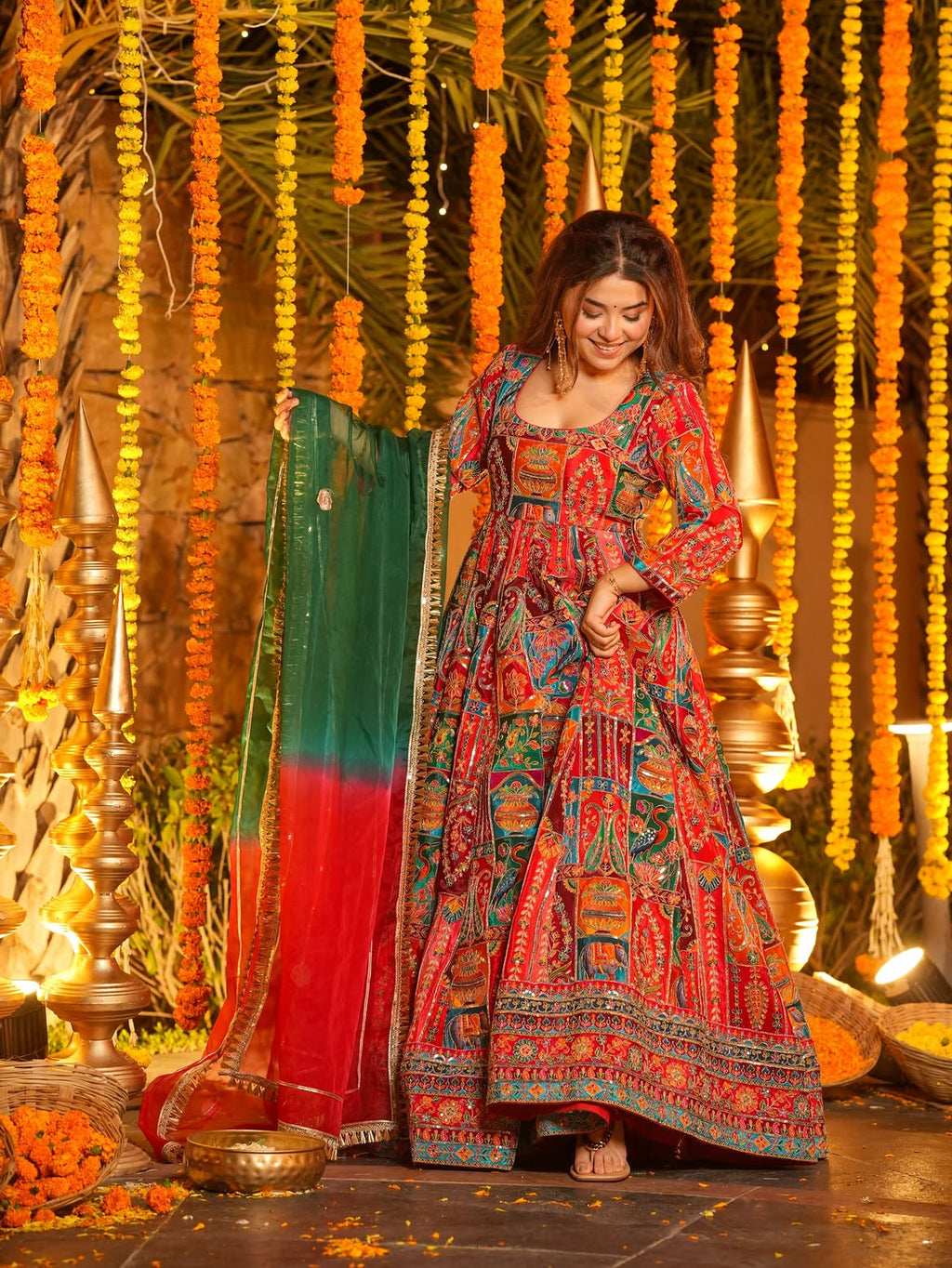 Rangshaa Heavy Embroidered Maxi Set