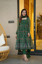 Sp Premium Quality Green Anarkali Suit Set