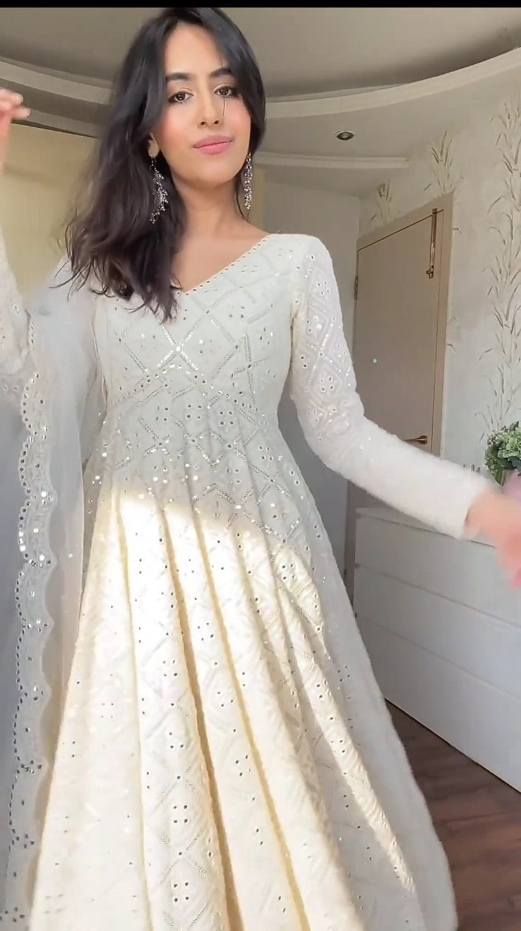 Aniska's Lakhnawi Premium Anarkali Suit Set