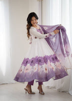 Jiyara Violet Color Anarkali Suit Set