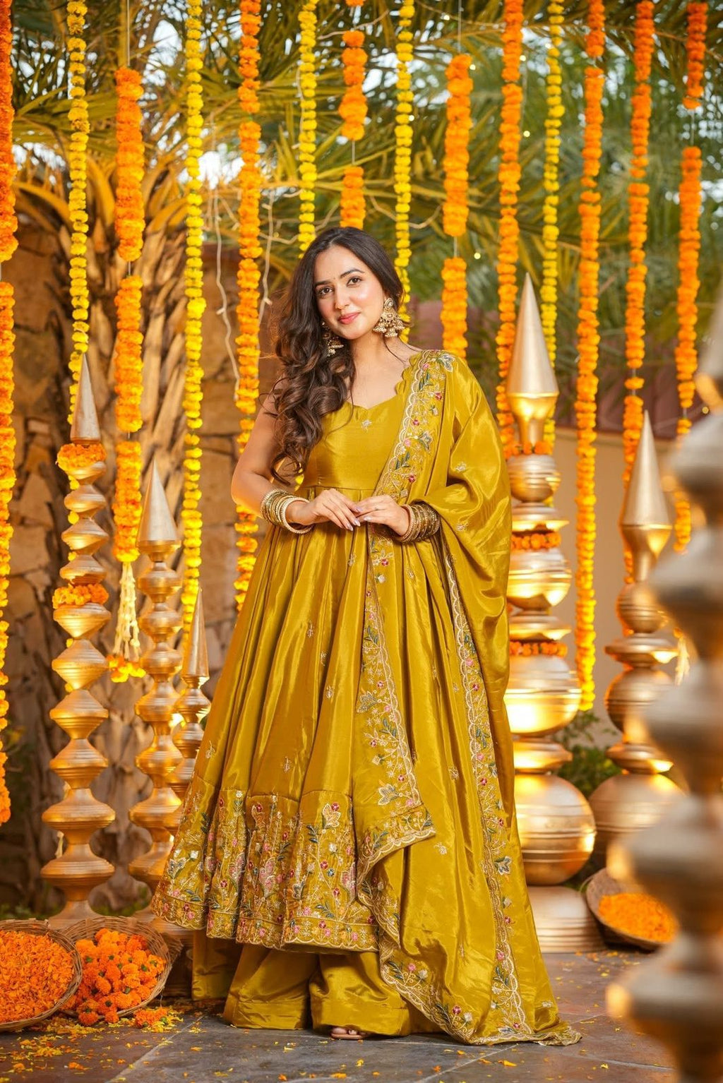 Millow Floral Anarkali Anarkali Suit Set