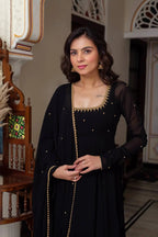 Anika Premium Black Party Wear Anarkali Suit Set
