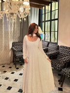 Premium Lakhnavi Embroidered Anarkali Suit Set