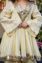 Kediya Inspired Heavy Real Mirror Work Palazzo Suit Set