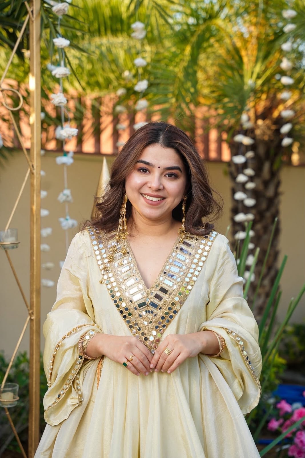 Kediya Inspired Heavy Real Mirror Work Palazzo Suit Set
