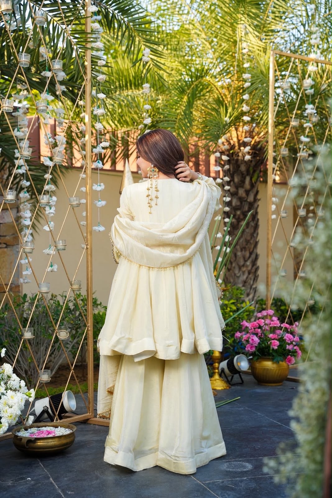 Kediya Inspired Heavy Real Mirror Work Palazzo Suit Set