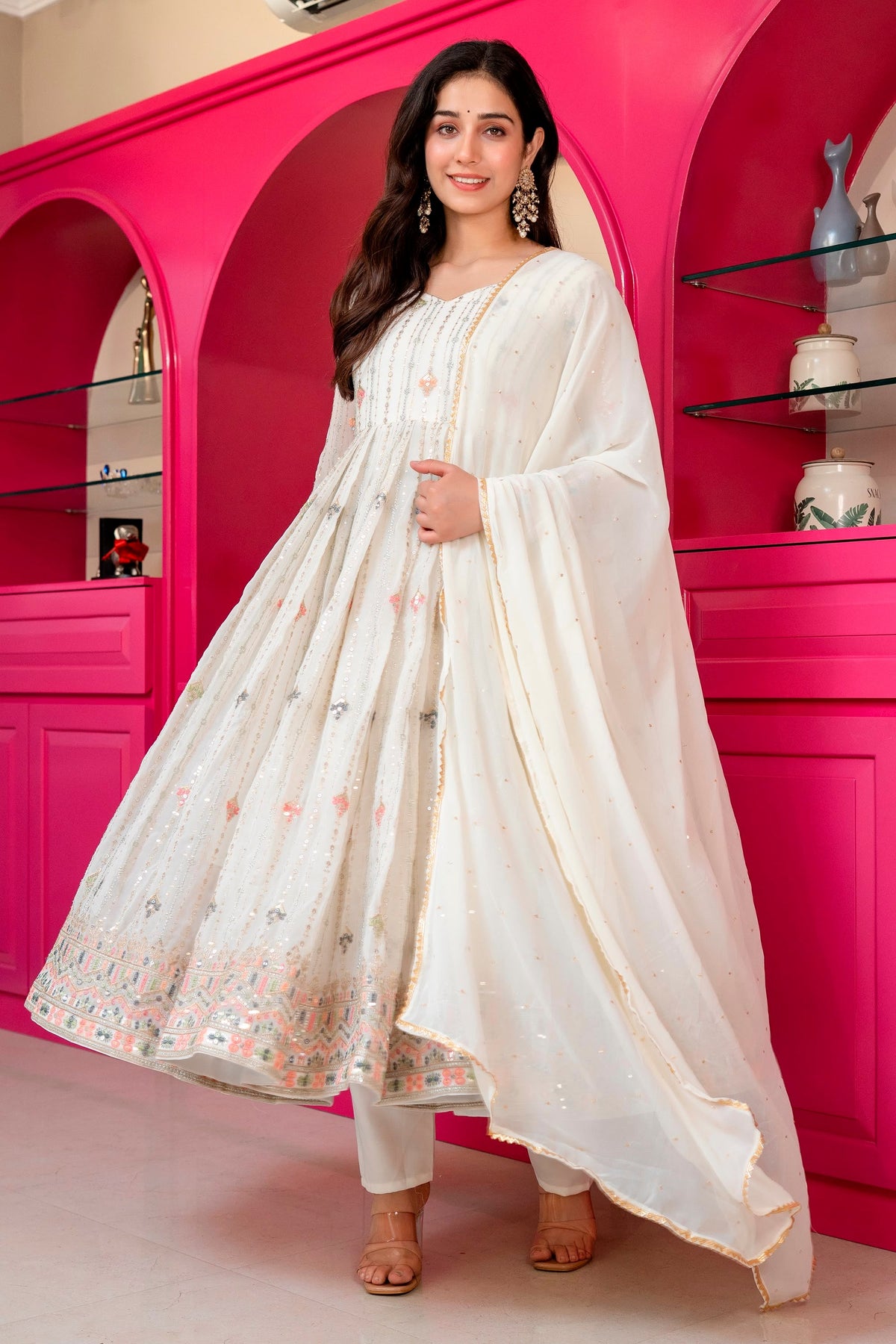 Premium Designer  Elegance Anarkali Suit Set