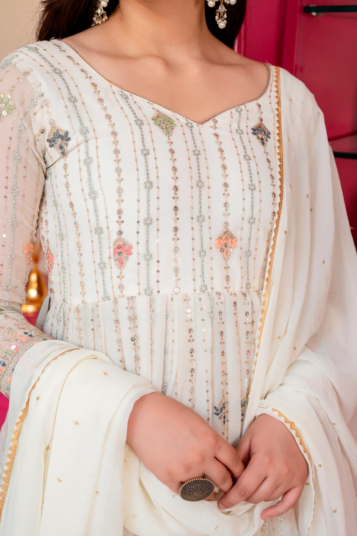 Premium Designer  Elegance Anarkali Suit Set