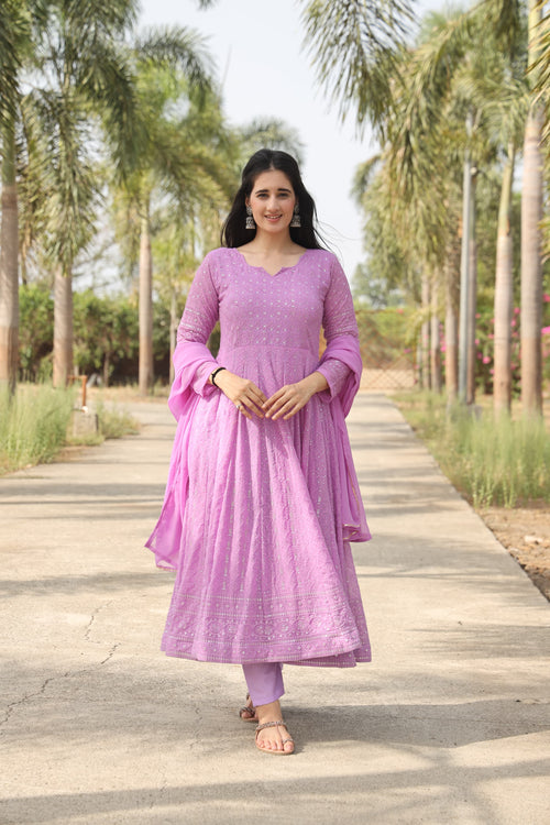 Aadhya's Purple Suit