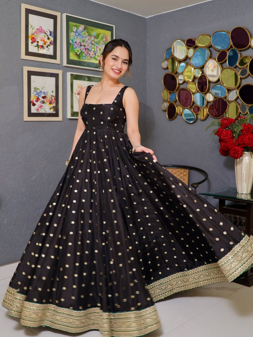Aadhya Black Premium Royal Elegant Suit Set