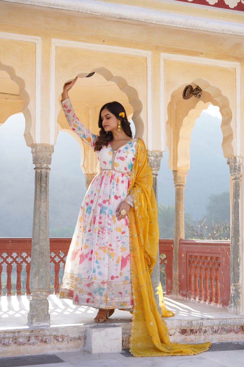Premium Quality Malti Anarkali Suit Set