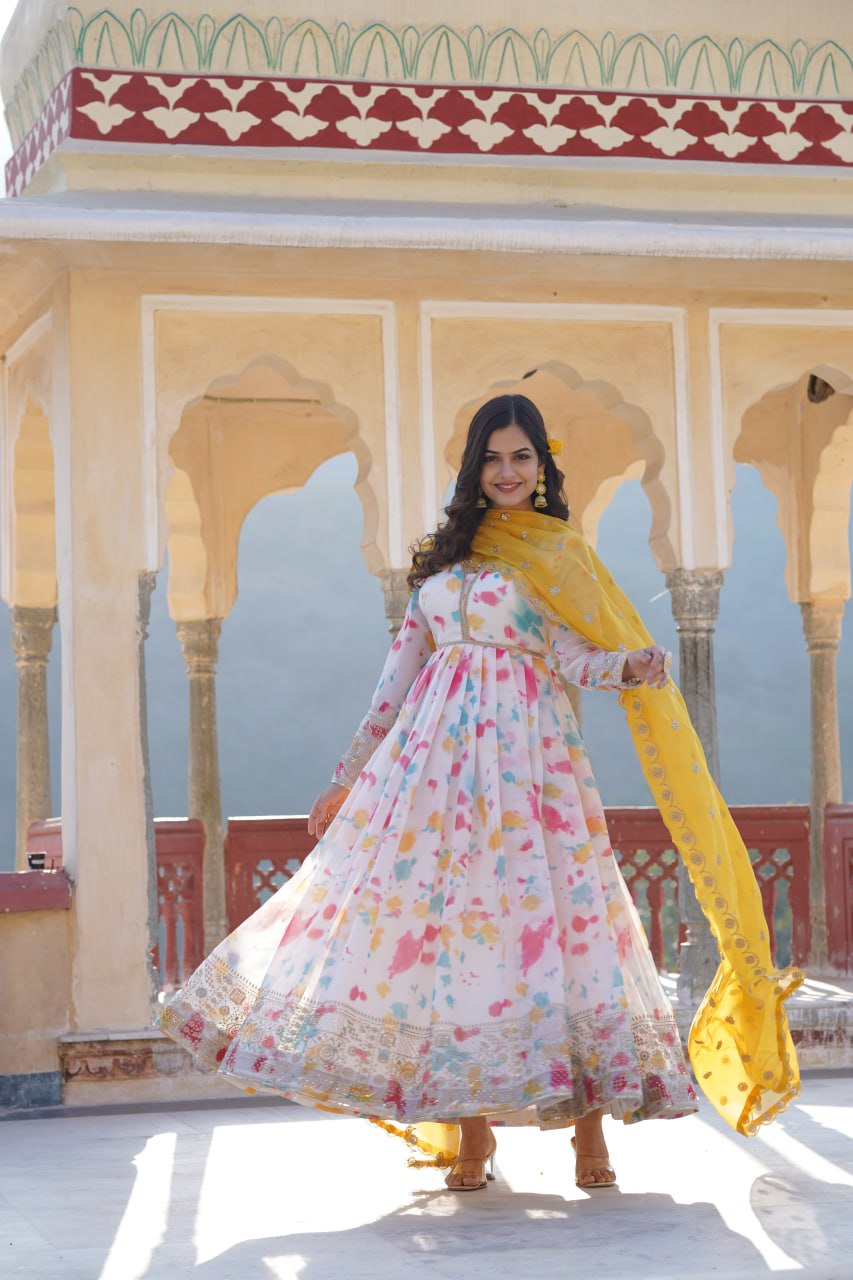 Premium Quality Malti Anarkali Suit Set