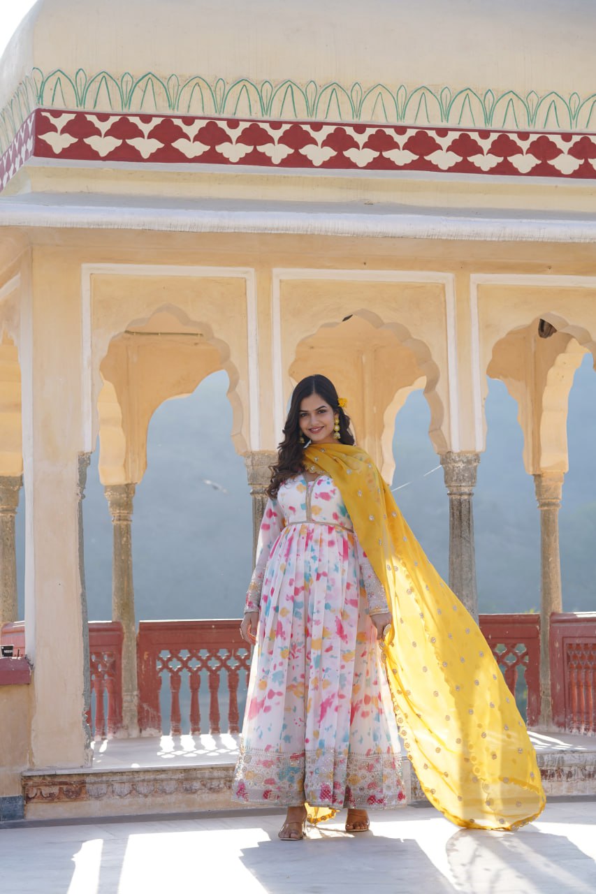 Premium Quality Malti Anarkali Suit Set