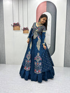 Premium Quality Heavy Traditional Crop Top with Shrug With Color