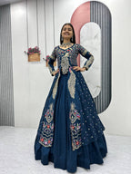 Premium Quality Heavy Traditional Crop Top with Shrug With Color