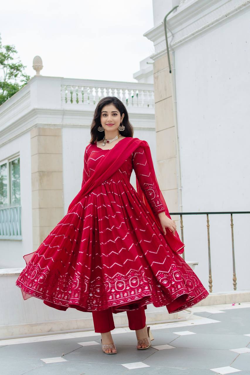 Liksha's Beutifull and Premium Anarkali Suit Set