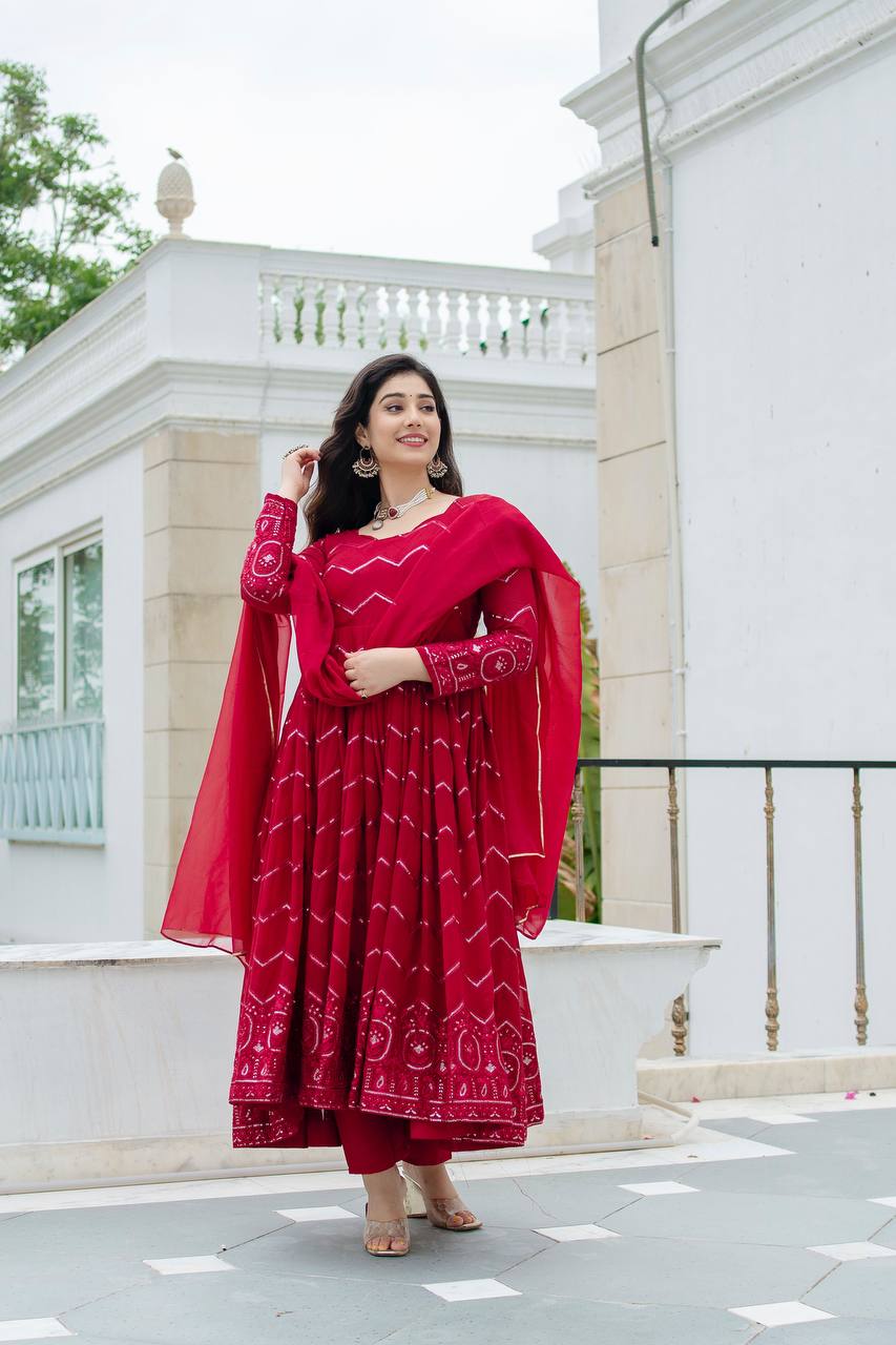 Liksha's Beutifull and Premium Anarkali Suit Set