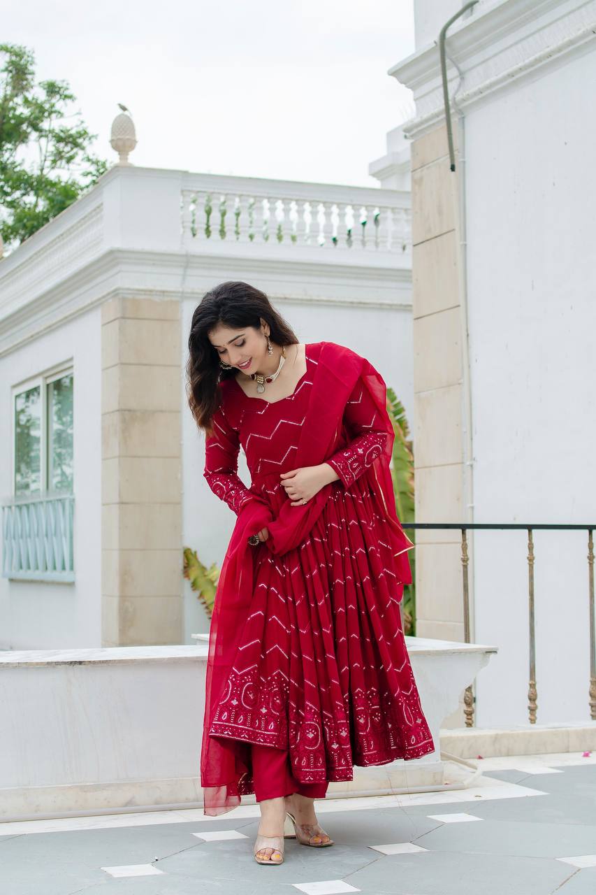 Liksha's Beutifull and Premium Anarkali Suit Set