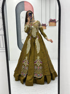 Premium Quality Heavy Traditional Crop Top with Shrug With Color