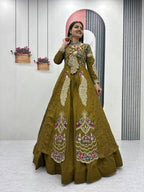 Premium Quality Heavy Traditional Crop Top with Shrug With Color