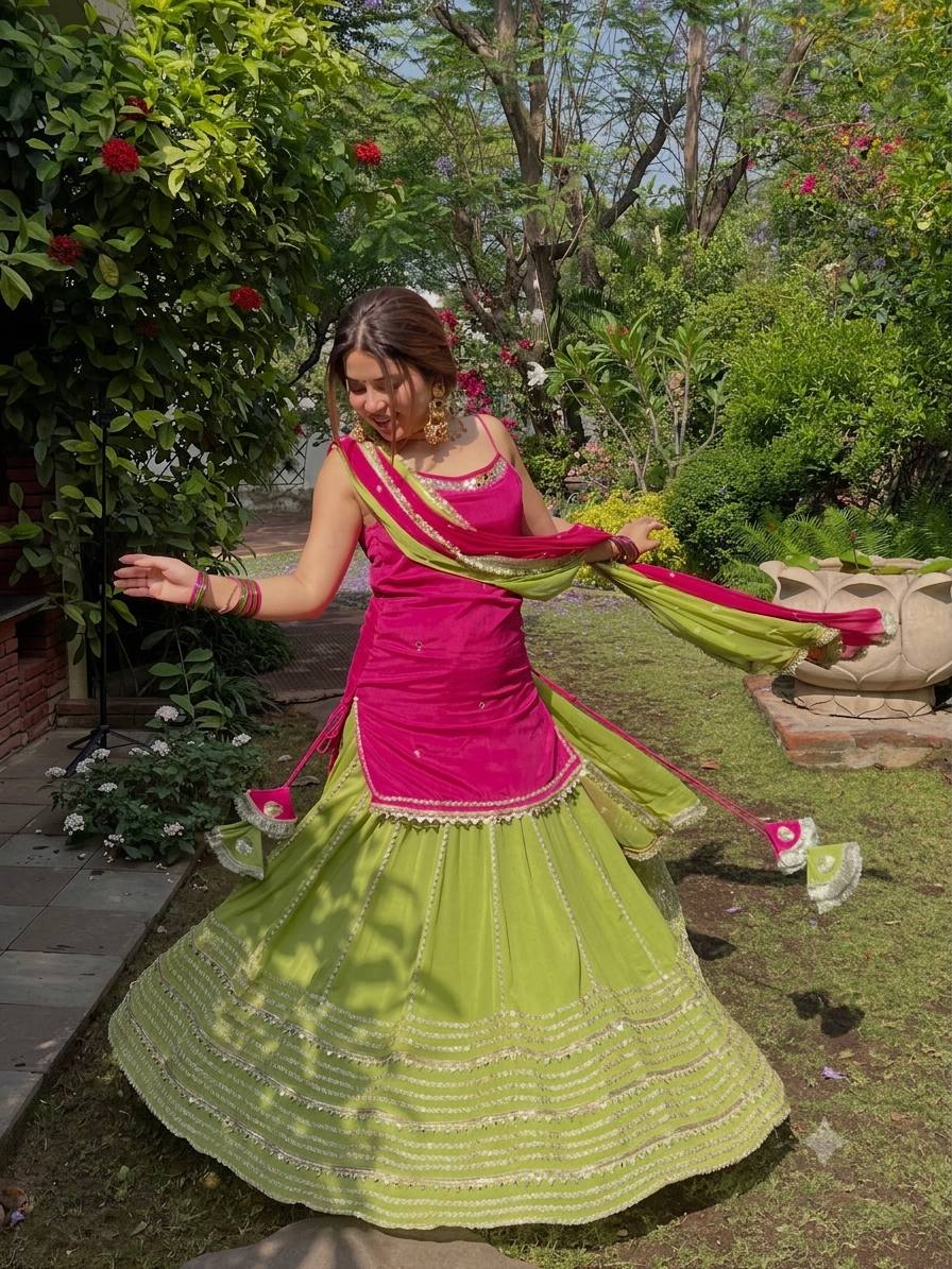RANG-F-ROYALE BLOOMING LEHENGA SUIT SET