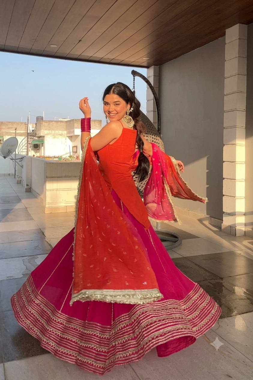 RANG-F-ROYALE BLOOMING LEHENGA SUIT SET