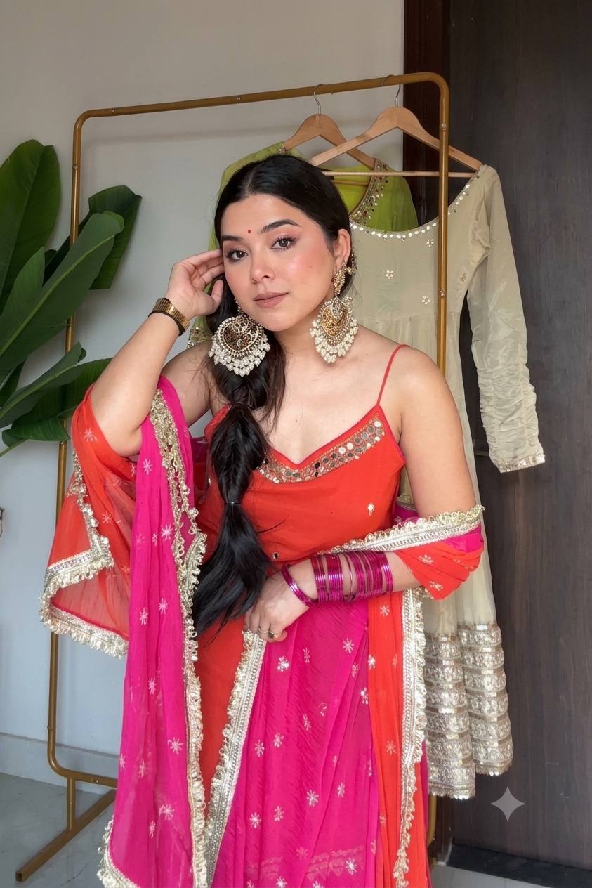 RANG-F-ROYALE BLOOMING LEHENGA SUIT SET