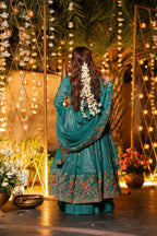 Beige Shades Crunchy Silk Anarkali Plazo Suit Set