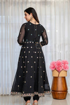 Noir Elegance Designer  Anarkali with Dupatta Suit Set