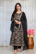 Noir Elegance Designer  Anarkali with Dupatta Suit Set