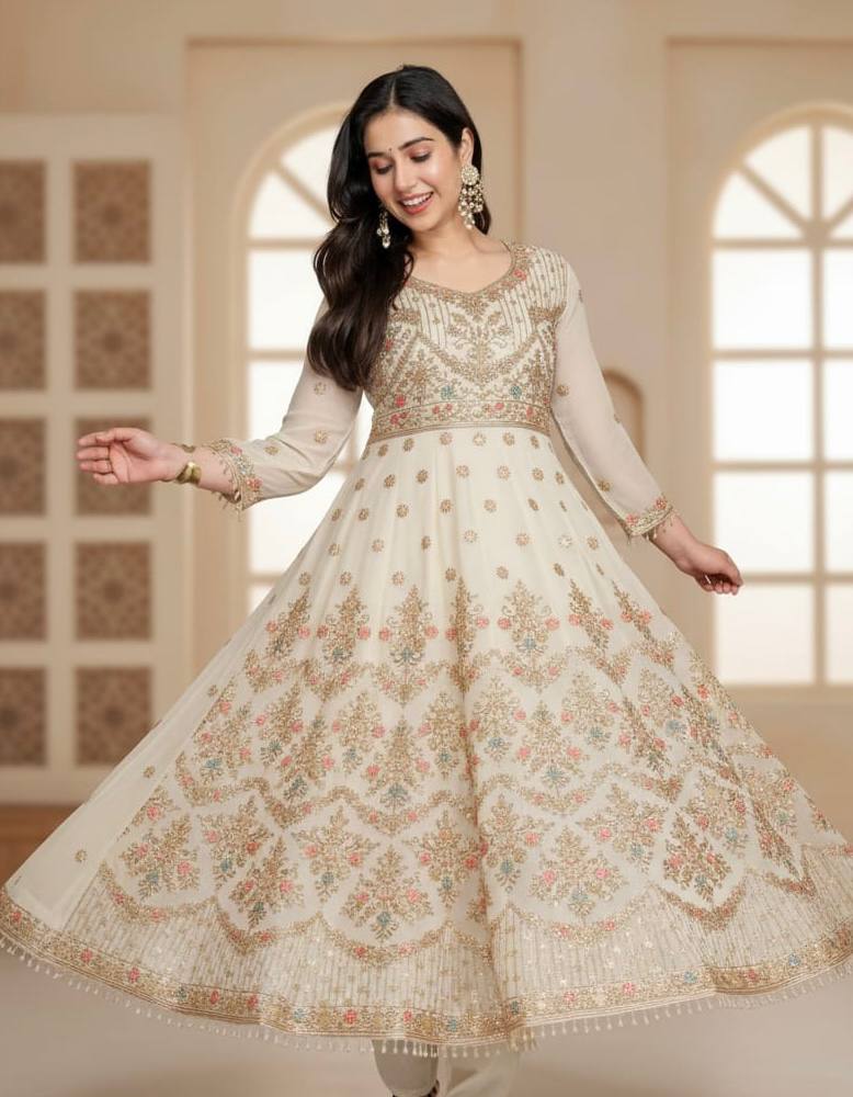 Noir Elegance Designer  Anarkali with Dupatta Suit Set