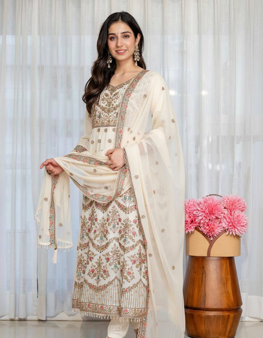 Noir Elegance Designer  Anarkali with Dupatta Suit Set