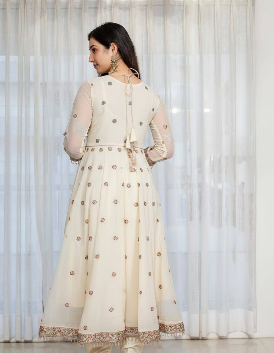 Noir Elegance Designer  Anarkali with Dupatta Suit Set